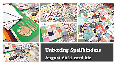 UNBOXING Spellbinders August 2021 card kit | Art School