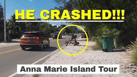 eBike Riding Anna Marie Island | HE CRASHED