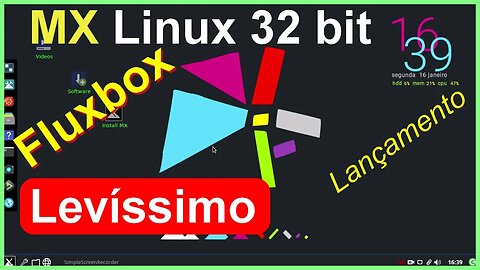 MX Linux Fluxbox. 1º lugar no Distrowatch. Linux preferido pela facilidade. Disponível 32 e 64 bit
