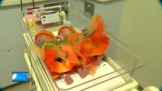 Babies in the NICU dressed up for Halloween