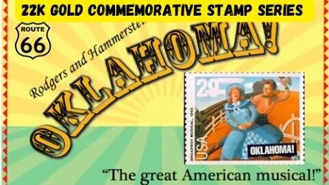 OKLAHOMA! 22k Gold Commemorative Stamp Series - 3