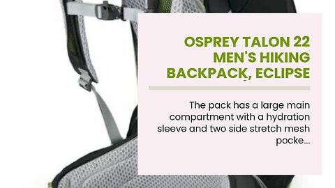 Osprey Talon 22 Men's Hiking Backpack, Eclipse Grey, LargeX-Large