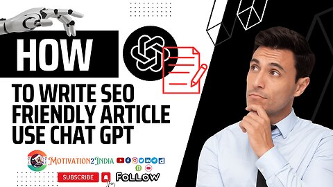 How to Write a Content Writing use Chat GPT|Generate SEO Fredly article use chat GPT