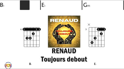 RENAUD Toujours debout - Guitar Chords & Lyrics HD