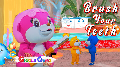 Cartoon teeth cleansing Song for babies | The GiggleGums Show Official