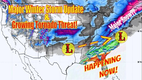 Upgraded Tornado Threat, Major Winter Storm Coming Update ! - The WeatherMan Plus Weather Channel