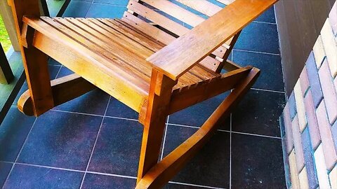 A large selection of homemade garden furniture that I made with my own hands in a home workshop