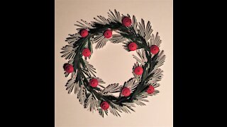 How to make Christmas wreath for dorr decoration