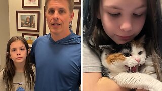 Affectionate girl has unconditional love for her snarky cat