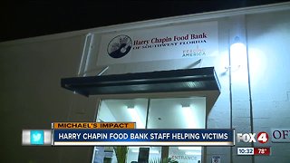 Harry Chapin food bank staff helping Hurricane Michael victims