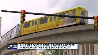 Take a free ride on the Detroit People Mover for its 30th birthday