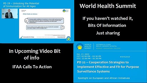 World Health Summit Sharing Bits of Information that might be of interest #1