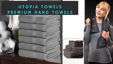 Utopia Towels Premium Grey Hand Towels #Utopia_Towels_Premium_Grey_Hand_Towels
