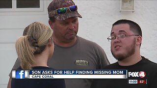 Son of missing Cape Coral woman is desperate for answers