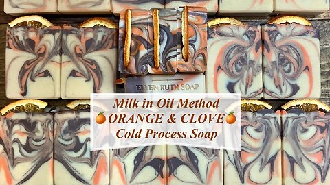How to Make 🍊ORANGE & CLOVE🍊 Goat Milk Cold Process Soap + Spoon Swirl | Ellen Ruth Soap