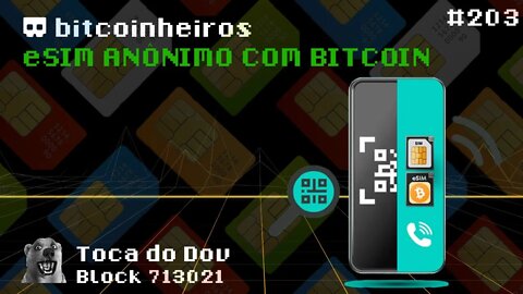 Linha de telefone eSIM anônima com Bitcoin