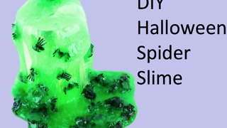 DIY Halloween spider slime