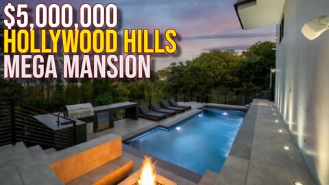 Touring $5,000,000 Hollywood Hills Mega Mansion