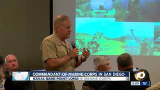 Commandant of Marine Corps in San Diego