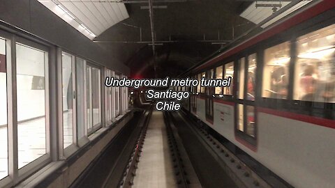 Underground metro Tunnel in Santiago, Chile