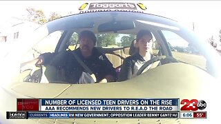 AAA report shows the number of licensed teen drivers on the rise