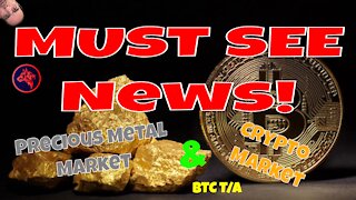 MUST SEE! Precious Metal & Crypto News, Bitcoin T/A, F/A, S/A