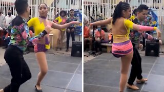 One-legged woman is a world class salsa dancer