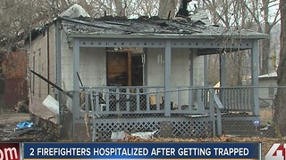 2 KC firefighters hospitalized after house fire