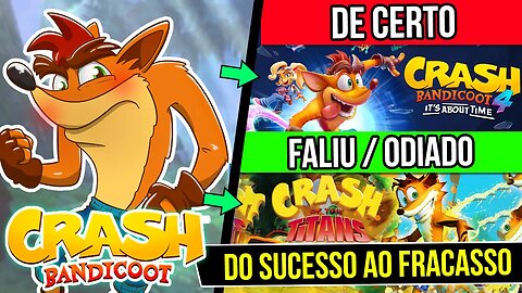 Sucesso e Fracasso do Crash nos jogos 😵| Evolução Crash Bandicoot