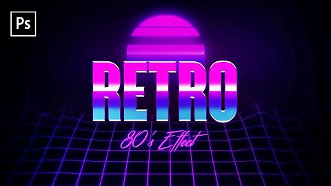 80's Retro Text Effect - Photoshop CC Tutorial (FREE TEMPLATE)