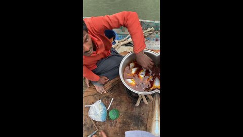 Fish catching on the board