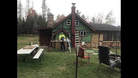 Boomers finish siding prep work on East wall.