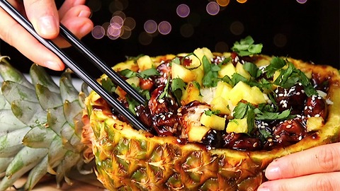 Teriyaki Chicken Pineapple Bowls