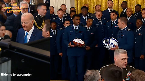 Biden grabs his jersey & scurries away from the Air Force Falcons in less than a minute.