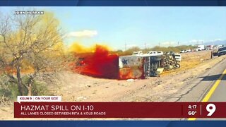 Hazmat spill on I-10