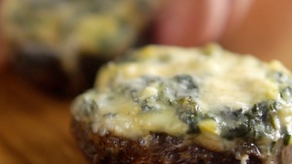 Artichoke Dip Stuffed Mushrooms