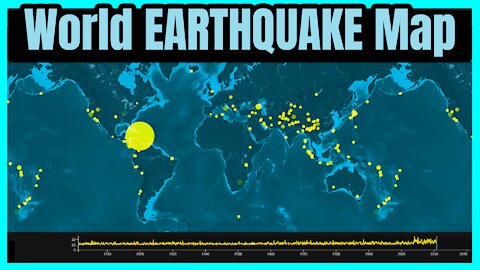 Every Earthquake | Timelapse: 1900 - 2021 | Earthquake Map 🌊📊