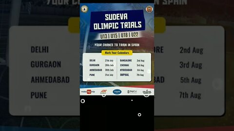 Mark your calender for Sudeva Olimpic trials...