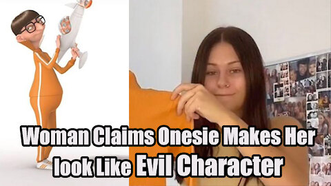 Woman Gets an Onesie that Makes her look like a Despicable Me Villain