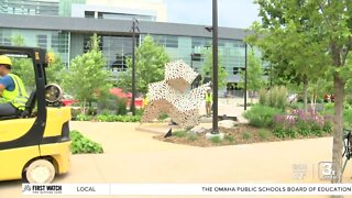 New sculptures installed at Omaha's Gene Leahy Mall ahead of July 1 opening