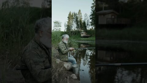 Old Man Struggles with fishing in England