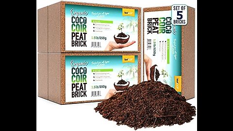 Botanicare Cocogro Coir Fiber Bale Grow Media for Hydroponic Gardening or Seed Starter in Indoo...