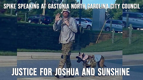 Spike at Gastonia City Council - Justice for Joshua and Sunshine