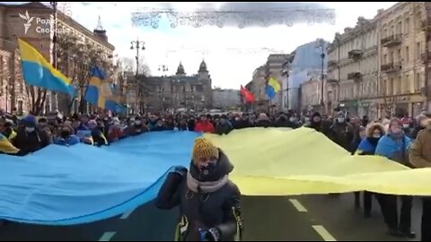 Ukrainians Resist War in Kyiv Protest