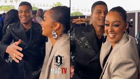 Cory Hardrict Gets A "FriendZone" Hug From Ex Wife Tia Mowry At The Essence BWH Awards! 💔