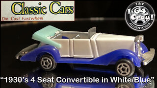 “1930’s 4 Seat Convertible in White/Blue”- Model by Classic Cars