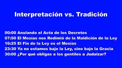 Interpretación vs Tradición