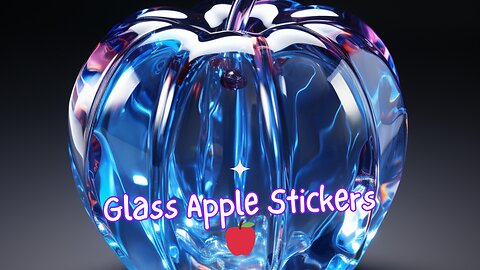 Colorful Glass Apple Stickers