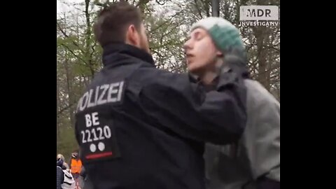 2023: Berlin police removes socialist climate activists from street