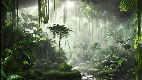 A Relaxing Jungle Chill Sleep Music and Raining And Nature Sounds From..